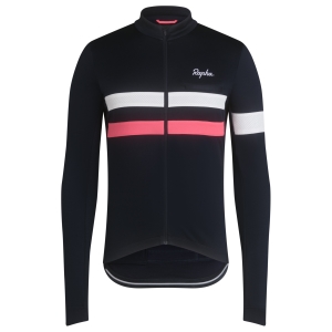 Rapha Brevet Long Sleeve Miesten Pelipaita Laivastonsininen Pinkki Valkoinen | SWPRZ1086