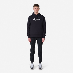 Rapha Logo Pullover Miesten Huppari Mustat Valkoinen | JYNBG7659