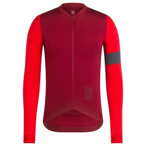 Rapha Pro Team Long Sleeve Koulutus Cycling Miesten Pelipaita Tummanpunainen Punainen | RAXHF1589