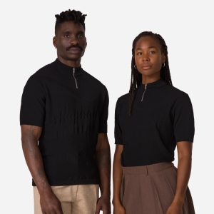 Rapha St Raphael Quarter Zip Knit Miesten Topit Mustat | XQTEG2471